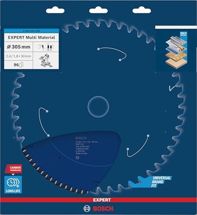 Produktbild Bosch Professional Zubehör Kreissägeblatt Expert for Multi Material, 305 x 30 x 2,4 mm, 96