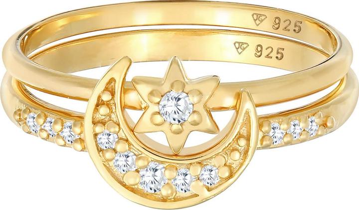 Produktbild Elli Astro, Halbmond, Ring Set, Sterne (54, 925 Silber)