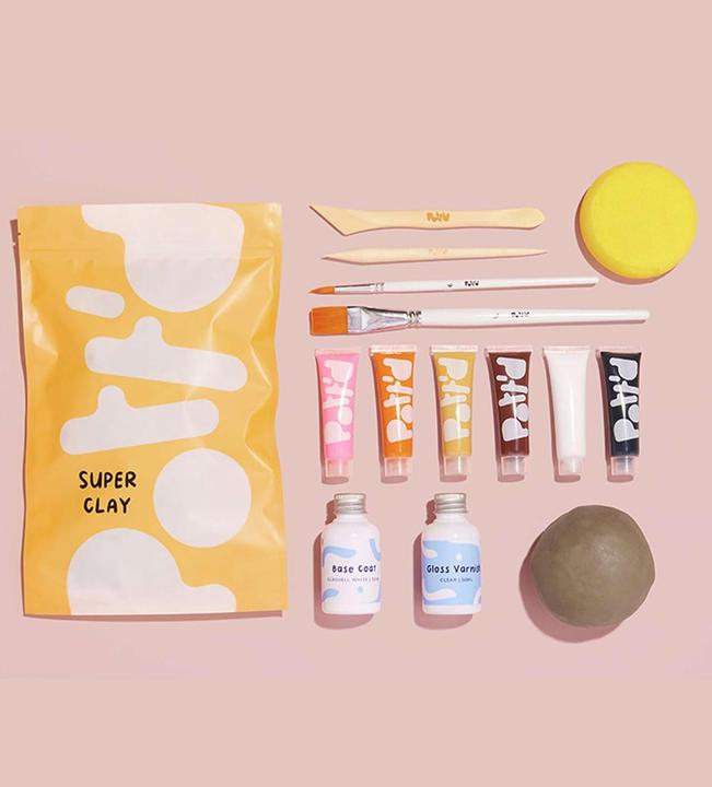 Image du produit Pott'd Mini-Töpfer-Set mit lufttrocknendem Ton