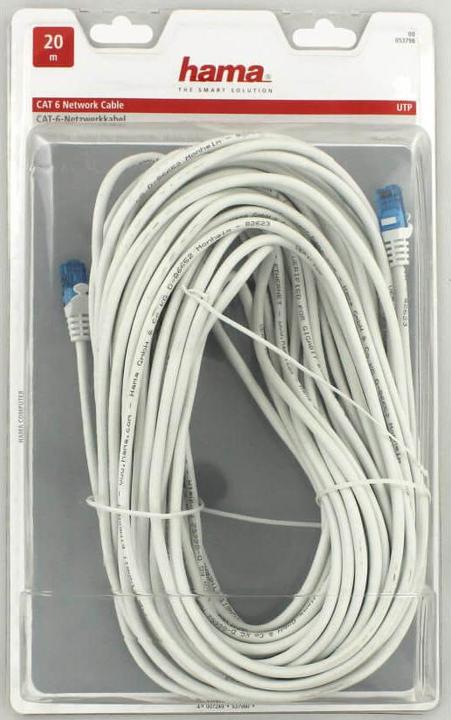 Produktbild Hama Network Cable CAT 6 UTP (U/UTP, CAT6, 20 m)