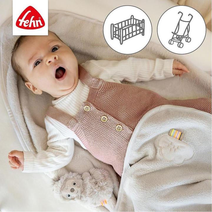 Actual product image Fehn Geschenkset Kuscheldecke Faultier, Material: Polyester (25 x 25 cm)