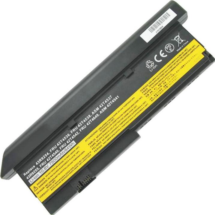 Actual product image Lenovo ThinkPad X200 battery, 42T5434, 42R4536 (6 Cells, 7800 mAh)