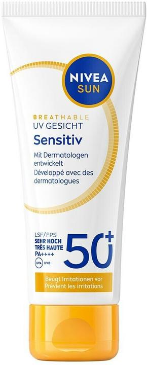 Actual product image NIVEA UV Face Sensitive (Sun cream face, SPF 50+, 40 ml)