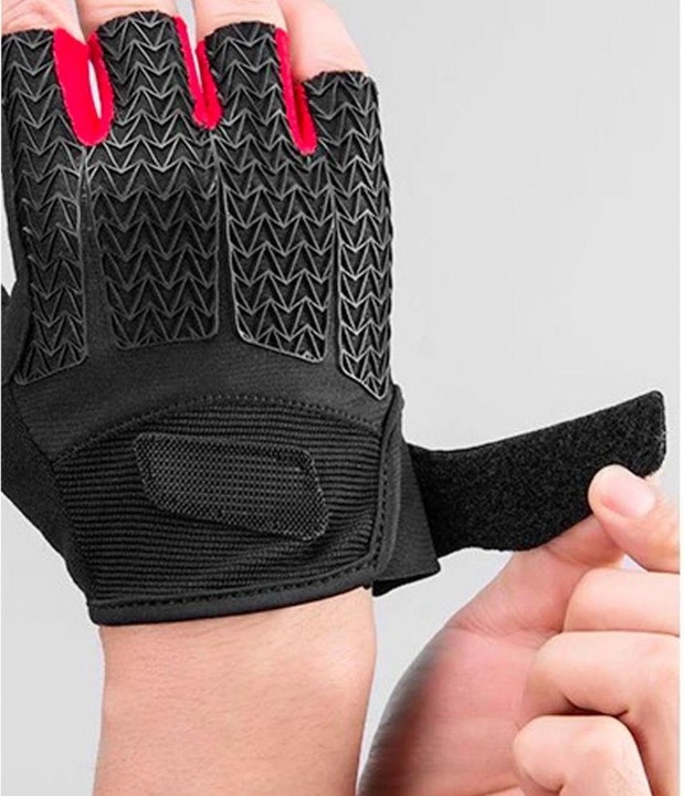 Produktbild Rockbros S169BR L cycling gloves with gel inserts - black and red (L)
