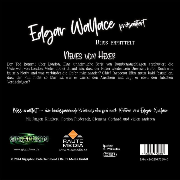 Produktbild Edgar Wallace 04 - Neues Vom Hexer (Edgar Wallace - Bliss Ermittelt)