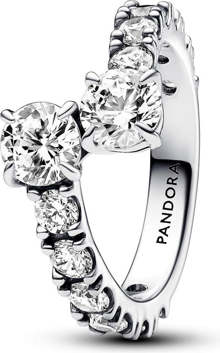 Produktbild Pandora Glitzernder Überlappender Band-Ring (56, 925 Silber)