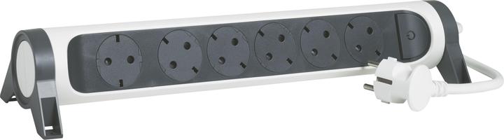 Actual product image Legrand Rotatable power strip 6x socket, 1.5m cable white-black 694533 (6 x, CEE 7/3, 1.50 m)