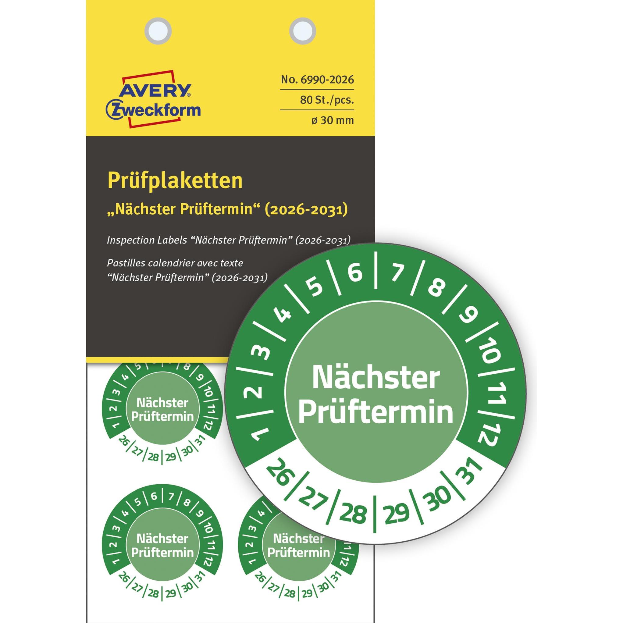 Avery Prüfplaketten (6990-2026)