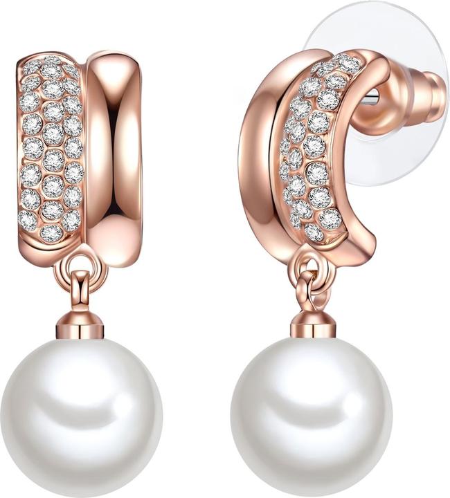 Produktbild Lulu & Jane Damen Metall-Legierung Glas Muschelkernperle roségold - 29625 (Metall-Legierung)