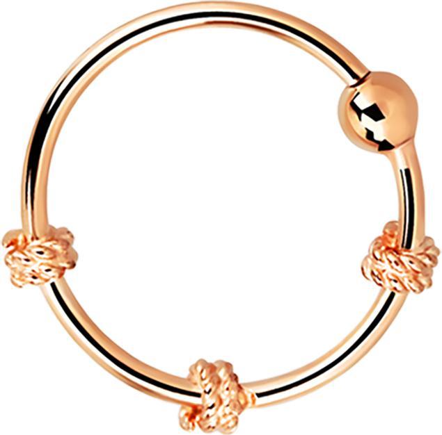 Immagine prodotto Star Piercing Anello Micro Piercing con tre piccole spire di corda oro rosa (senza ottone, Argento 925)