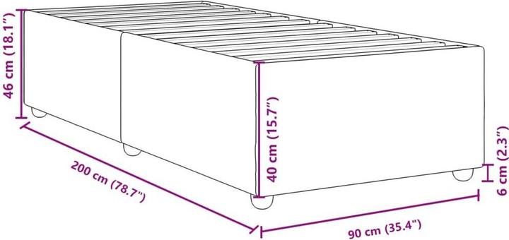 Actual product image vidaXL Bettgestell (90 x 200 cm)