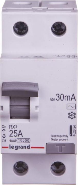 Actual product image Legrand RCD SWITCH LE-402024 SINGLE-PHASE, AC-TYPE 30 mA 25 A
