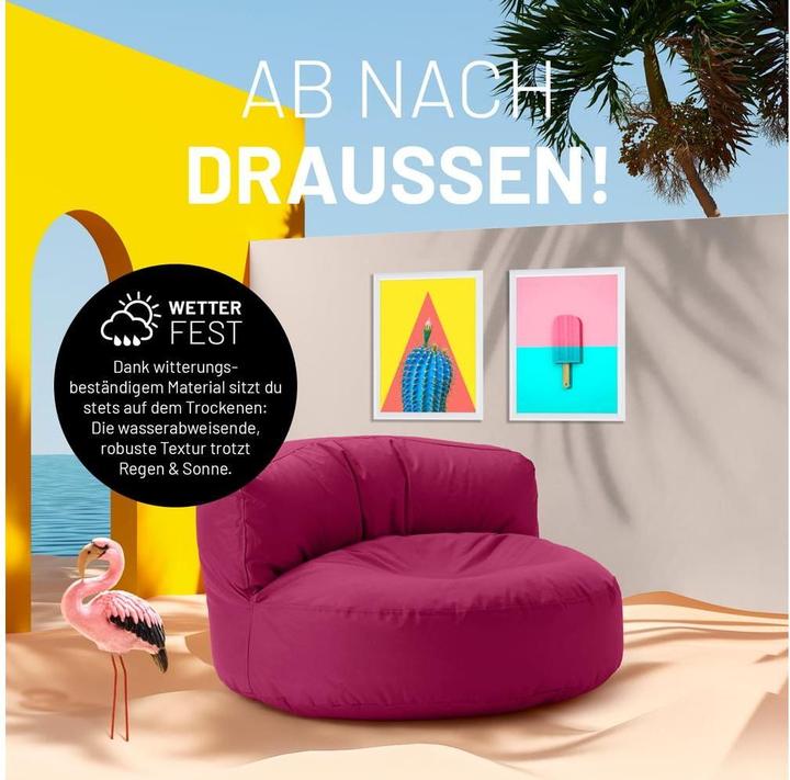 Produktbild Lumaland Sitzsack-Sofa, 320 l Polyester (PES)/Textil, Weinrot