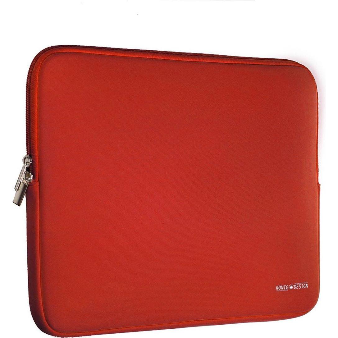 Thumbnail - König Design Universal Notebooktasche 13 17 Zoll Tasche Hülle Laptop Notebook Case Cover (17"), Notebooktasche, Rot