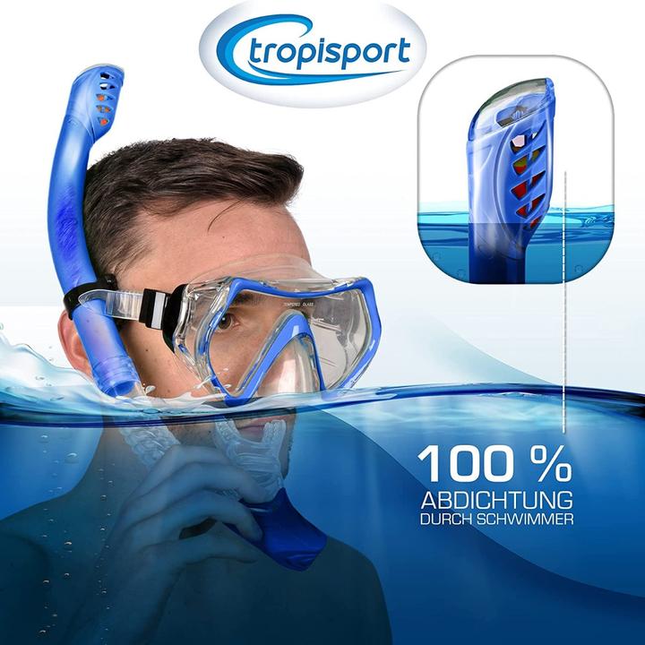 Actual product image Tropisport Premium snorkelling set