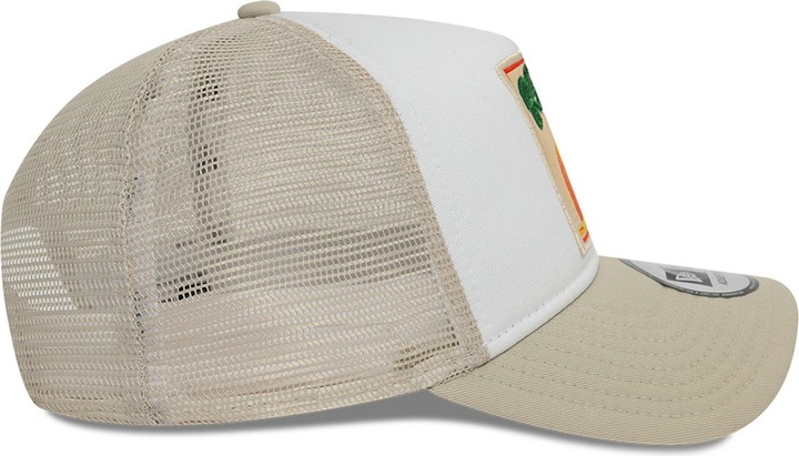 Actual product image New Era A-Frame Mesh Trucker Cap - California Patch Beige (One size)