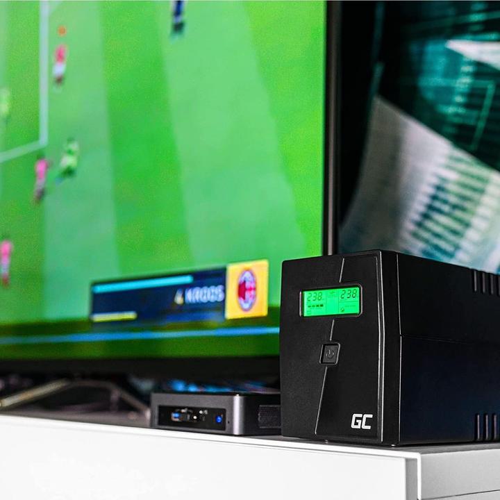 Actual product image GreenCell 600VA 360Wovervoltage protection 230V Black (600 VA, 360 W, Line-interactive UPS)