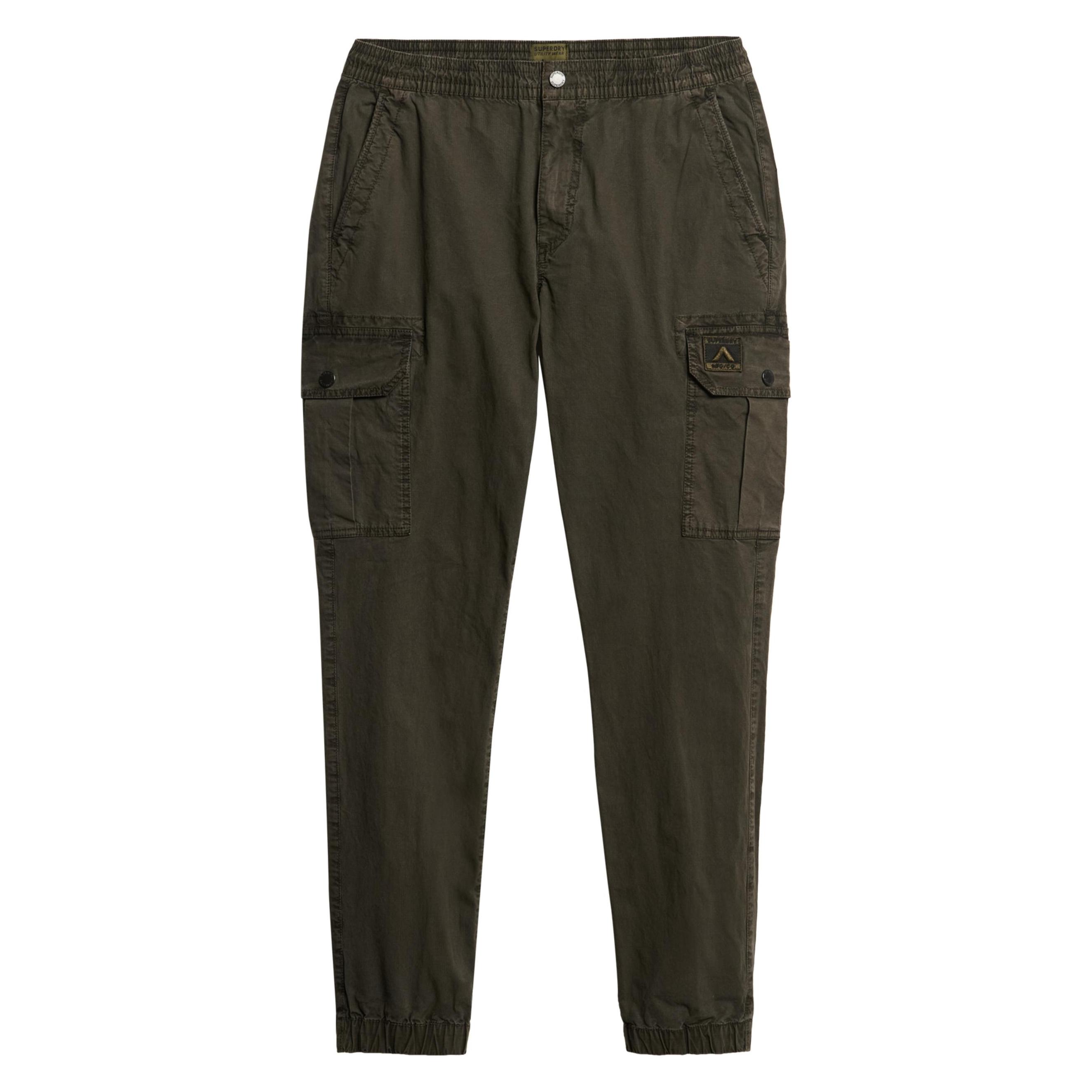 Superdry, Herren, Hosen, Schmal Geschnittene Para Cargohose, Grau, Grün, (W33/L32)