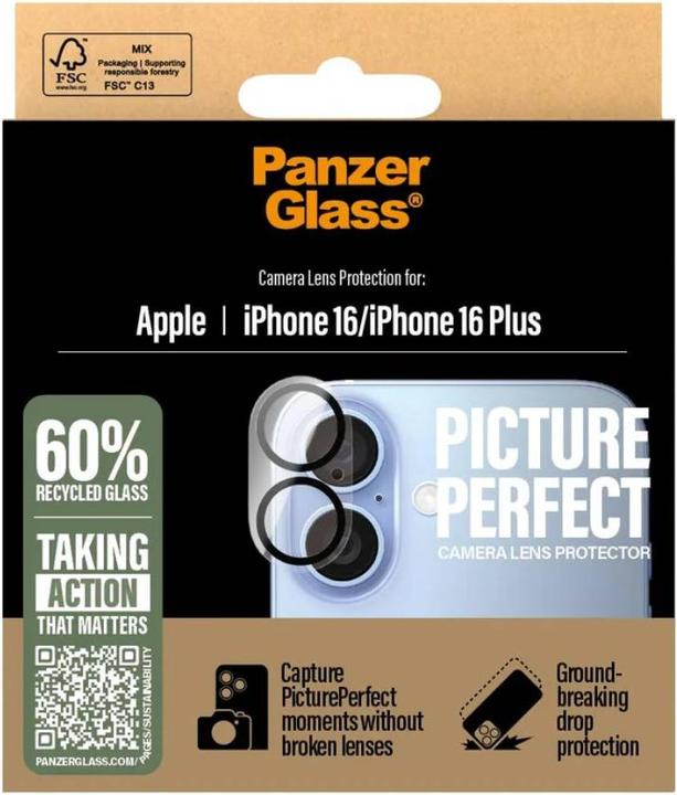Produktbild PanzerGlass PicturePerfect Kameraschutz (1 Stück, Apple iPhone 16)