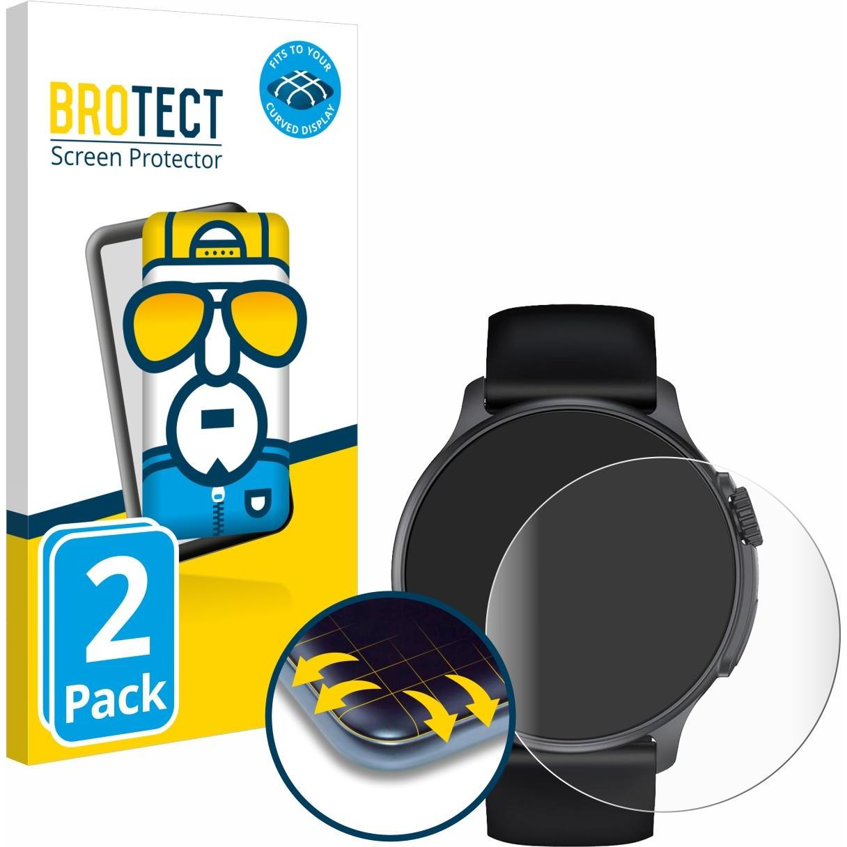 BROTECT Fullscreen Schutzfolie Displayschutz Folie Klar Transparent, Smartwatch Schutzfolie, Transparent