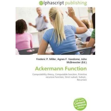 Ackermann Function, Fachbücher von Agnes F. Vandome, Frederic P. Miller, John McBrewster