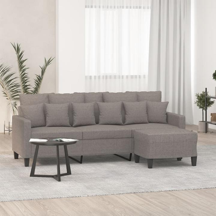 Produktbild vidaXL 3-Sitzer-Sofa mit Hocker (3-Sitzer)