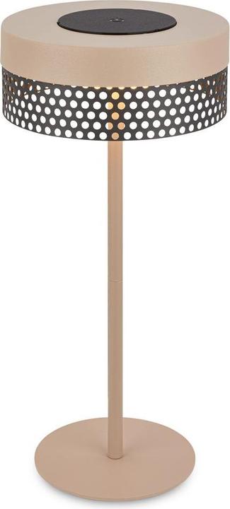 Image du produit Briloner Brilo unplugged BOOHA Akku Tischleuchte mit Lochblech - Beige, Anthrazit (300 lm)