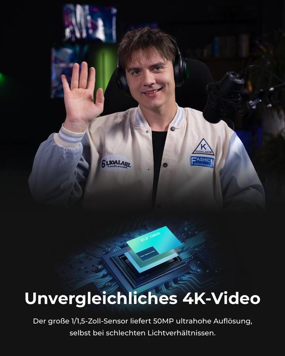 Produktbild Obsbot PTZ 4K Webcam mit KI-Tracking und Sprachsteuerung