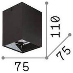 Thumbnail - Ideal lux, Wandleuchte + Deckenleuchte, NITRO LED Deckenleuchte 15W Schwarz warmweiss 206028 (1350 lm)