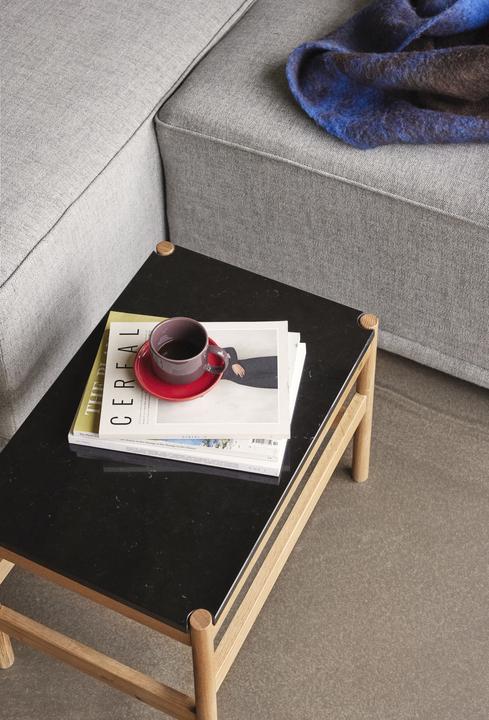 Image du produit Hübsch Table d'appoint Raw Noir/Naturel (60 x 40 x 42 cm)