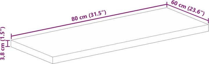 Produktbild vidaXL Tischplatte (80 x 60 cm)
