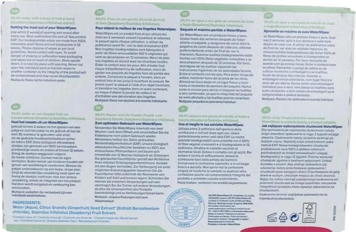 Produktbild WaterWipes Bio Soapberry Wipes (9 x 60 Stk.)