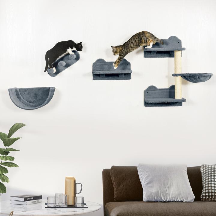 Produktbild PawHut Kletterwand (73 cm, Grau)