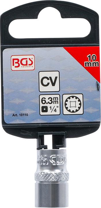 Actual product image BGS Socket, Gear Lock, deep 6,3 mm (1/4") Drive 10 mm (10 mm)