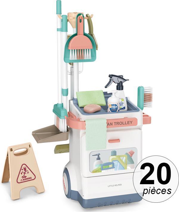 Image du produit VR Shinecon Chariot de ménage pour enfants - kit de 20 pièces