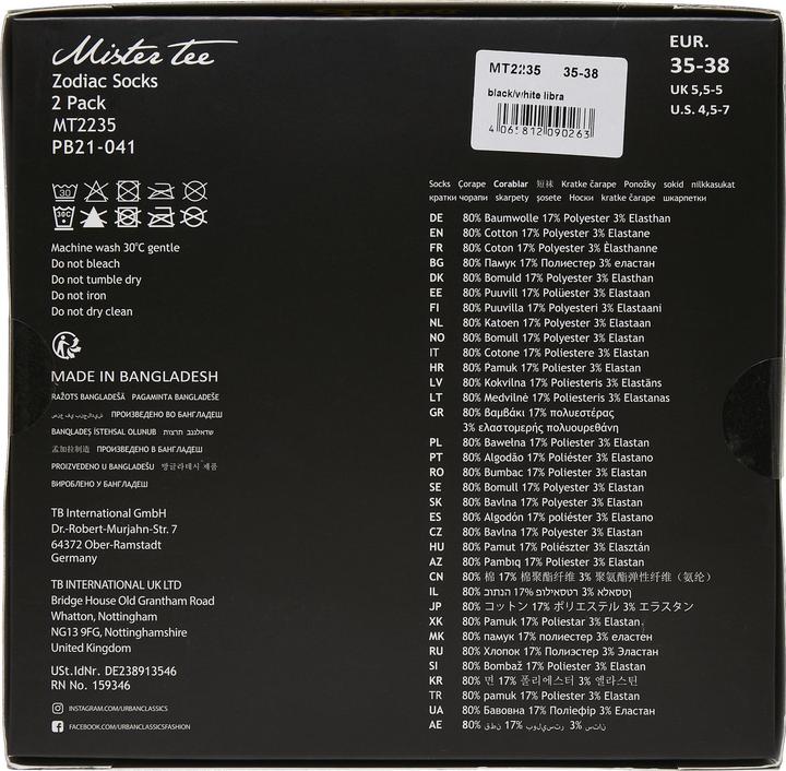 Produktbild Urban Classics Zodiac Socks 2-Pack - 18973 (2er Pack, 35 - 38)