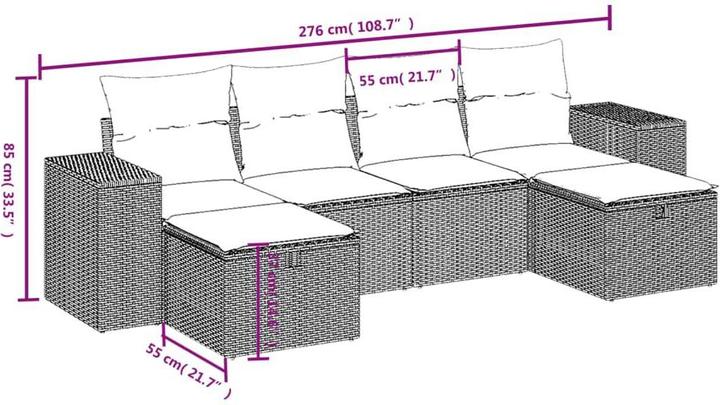 Produktbild vidaXL Garten Sofagarnitur