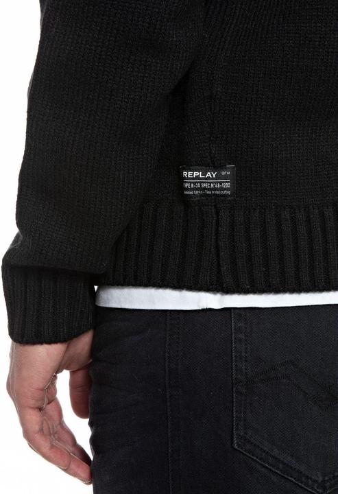 Produktbild Replay Herentrui van wolmix, Jacquard Black/Butter 110, S (S)