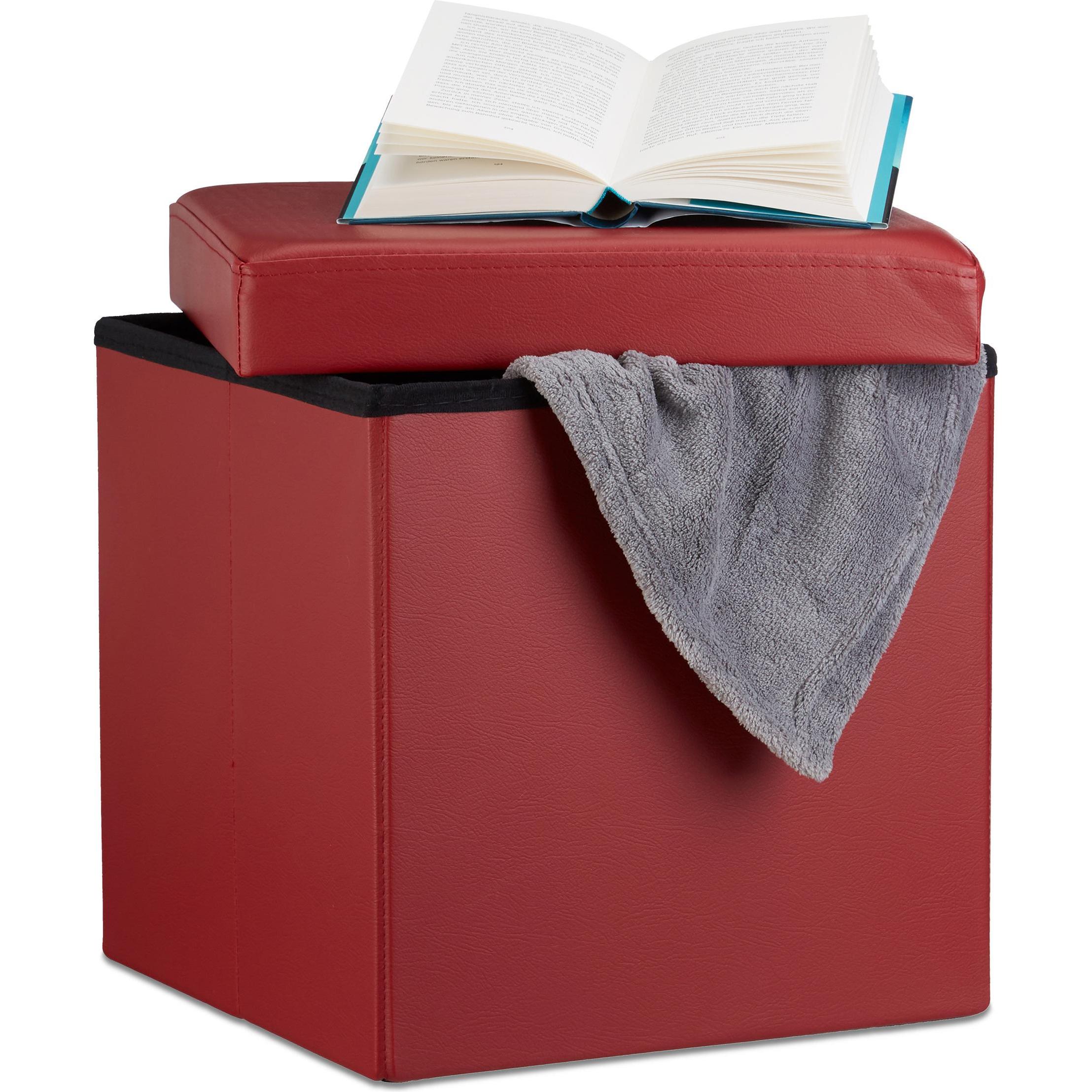 Relaxdays, Hocker + Pouf, Faltbarer Sitzhocker