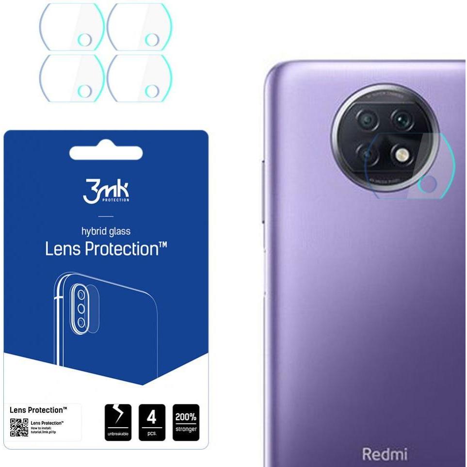 3Mk Hybrid Glass Lens Protection For Xiaomi Redmi Note 9T 5G (4 Pz., Xiaomi Redmi Nota 9T 5G), Pellicola Protettiva Smartphone