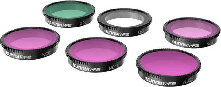 Actual product image Sunnylife Set of 6 filters MCUV+CPL+ND4+ND8+ND16+ND32 for Insta360 GO 3/2 (Insta360 Go 3)