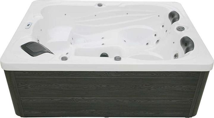 Home Deluxe Outdoor Whirlpool VITAAL, 32 Massagedüsen, Beleuchtung, Treppe und Thermoabdeckung, 3 Personen