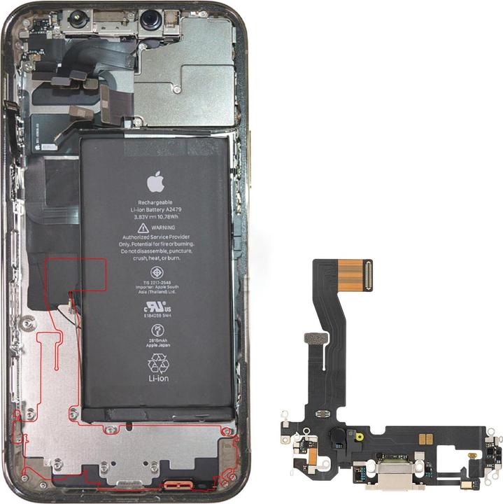 Produktbild Clappio Ladebuchse Ersatzteil iPhone 12 / 12 Pro