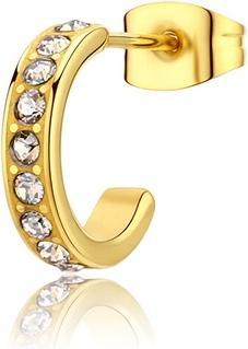 Produktbild Sagapo S'Agapo Single Hoop Earring With Snap Crystals Snp37