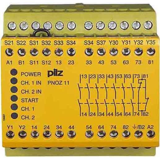 Pilz 774086 PNOZ 11 230-240VAC 24VDC 7n/o 1n/c, Relais