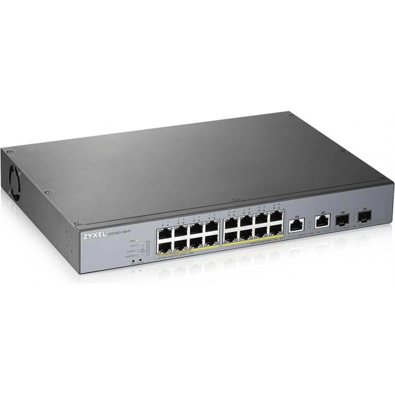 Thumbnail - Zyxel GS1350-18HP managed PoE+ (18 Ports), Netzwerk Switch, Grau