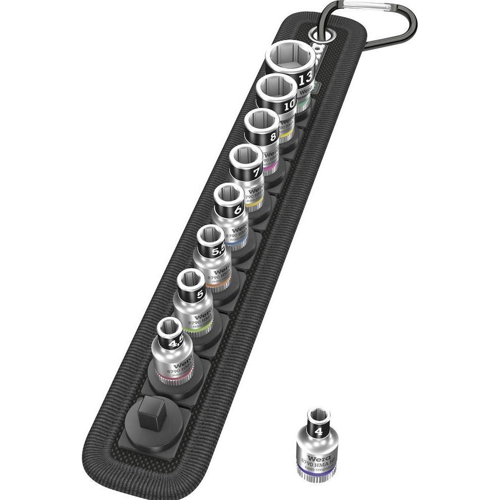 Thumbnail - Wera, Steckschlüssel + Stecknuss, Belt A 1 Zyklop Steckschlüsseleinsatz-Satz (13 mm, 6 mm, 5 mm, 8 mm, 7 mm, 4 mm, 5.5 m...