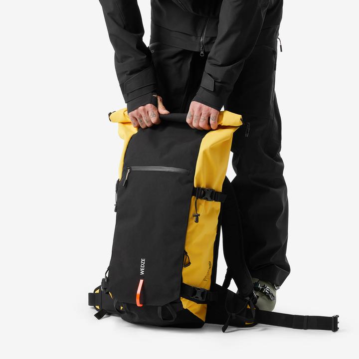 Immagine prodotto Wedze Zaino Roll Top Strong Freeride 30 L per sci/snowboard - Giallo (30 l)