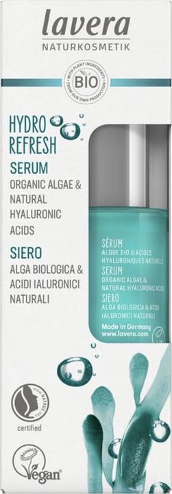 Produktbild Lavera Hydro Refresh Serum Bio-Algen Natürliche Hyaluronsäuren Kosmetik Vegan Zertifiziert 30ml (30 ml)