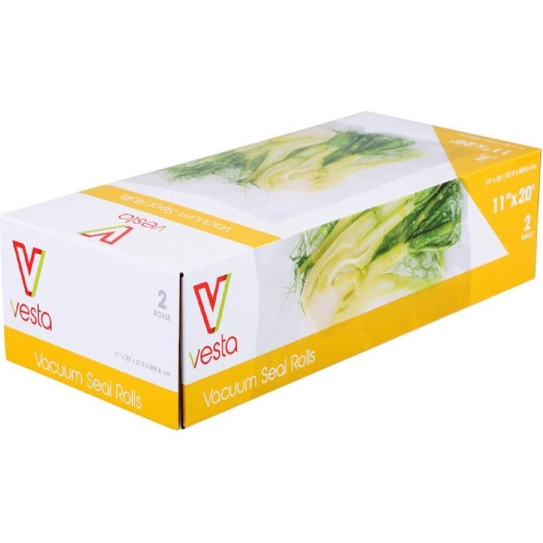 Vestax VST 101212 Vakuumrollen (Sous-Vide) - 2 Rollen à 28 cm x 600 cm, Lebensmittelverpackung